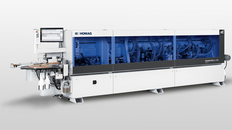 Edge banding machines EDGETEQ S-380 profiline: 8–20 m/min feed speed